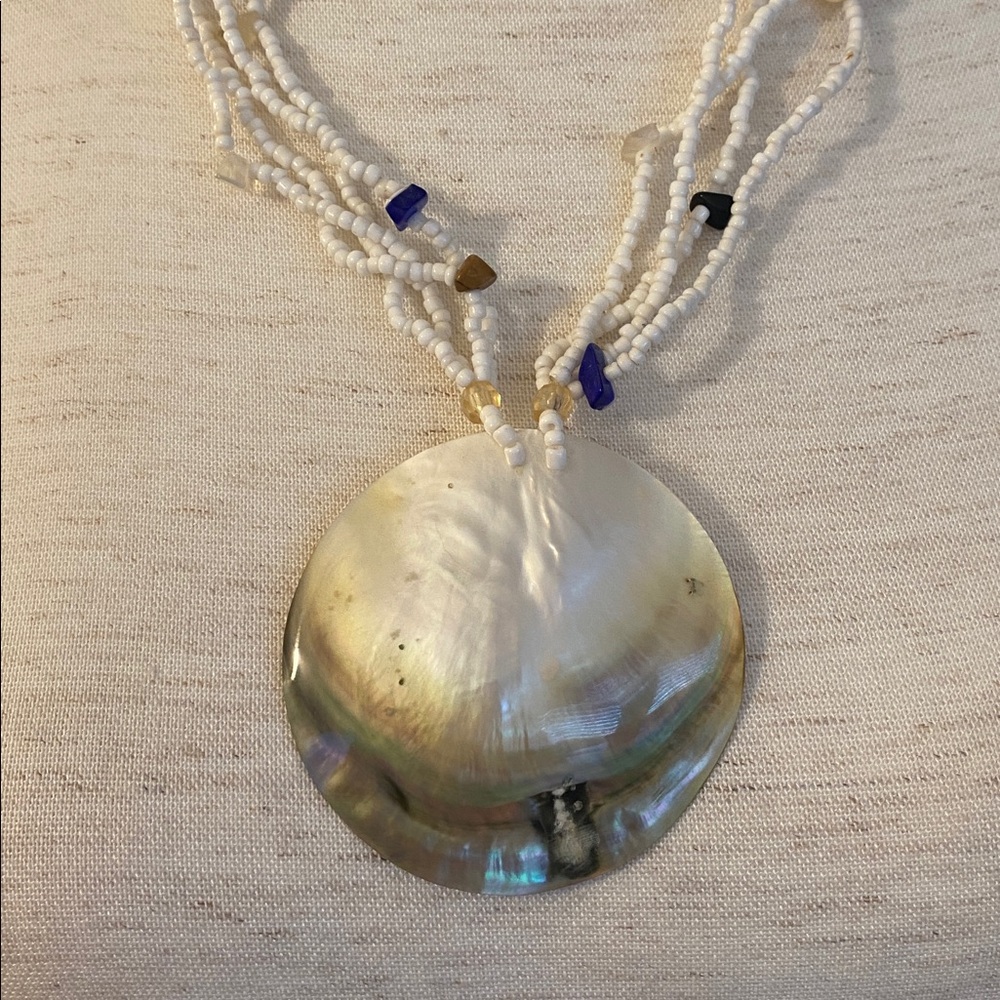 Multi-Strand Shell Pendant Necklace - Picture 4 of 6